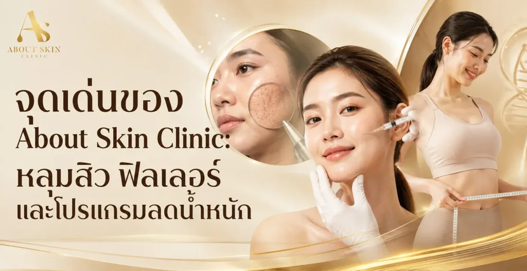 ภาพประกอบบทความ จุดเด่นของ About Skin Clinic: หลุมสิว ฟิลเลอร์ และโปรแกรมลดน้ำหนัก - About Skin Clinic