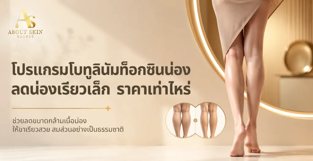 ภาพประกอบบทความ โปรแกรมโบทูลินัมท็อกซินน่อง ลดน่องเรียวเล็ก ราคาเท่าไหร่ - About Skin Clinic