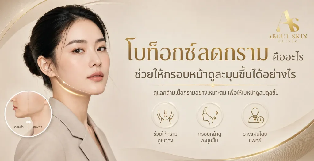 ภาพประกอบบทความ โบท็อกซ์ลดกราม คืออะไร เห็นผลกี่วัน - About Skin Clinic