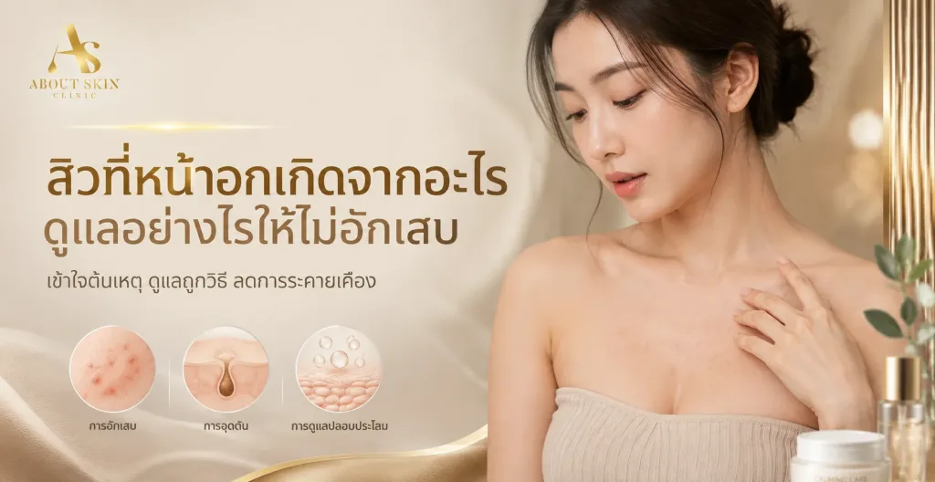 ภาพประกอบบทความ สิวที่หน้าอกเกิดจากอะไร ดูแลอย่างไรให้ไม่อักเสบ - About Skin Clinic