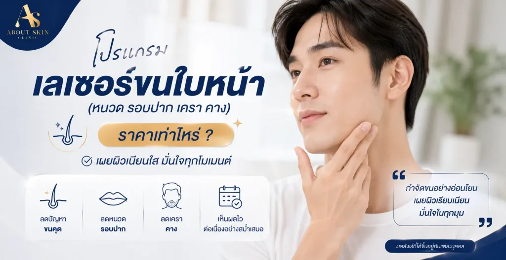 เลเซอร์หนวด About Skin Clinic Diode laser ไดโอดเลเซอร์