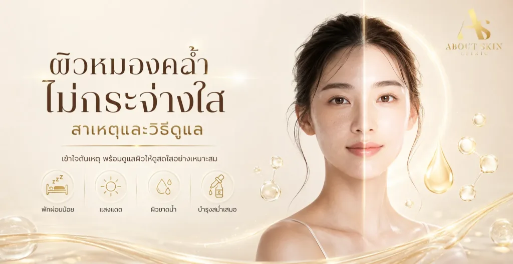 ภาพประกอบบทความ ผิวหมองคล้ำ ไม่กระจ่างใส สาเหตุและวิธีดูแล - About Skin Clinic