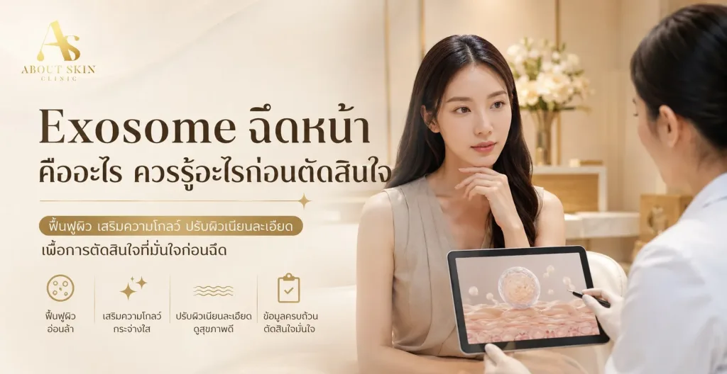 ภาพประกอบบทความ Exosome ฉีดหน้า คืออะไร ควรรู้อะไรก่อนตัดสินใจ - About Skin Clinic
