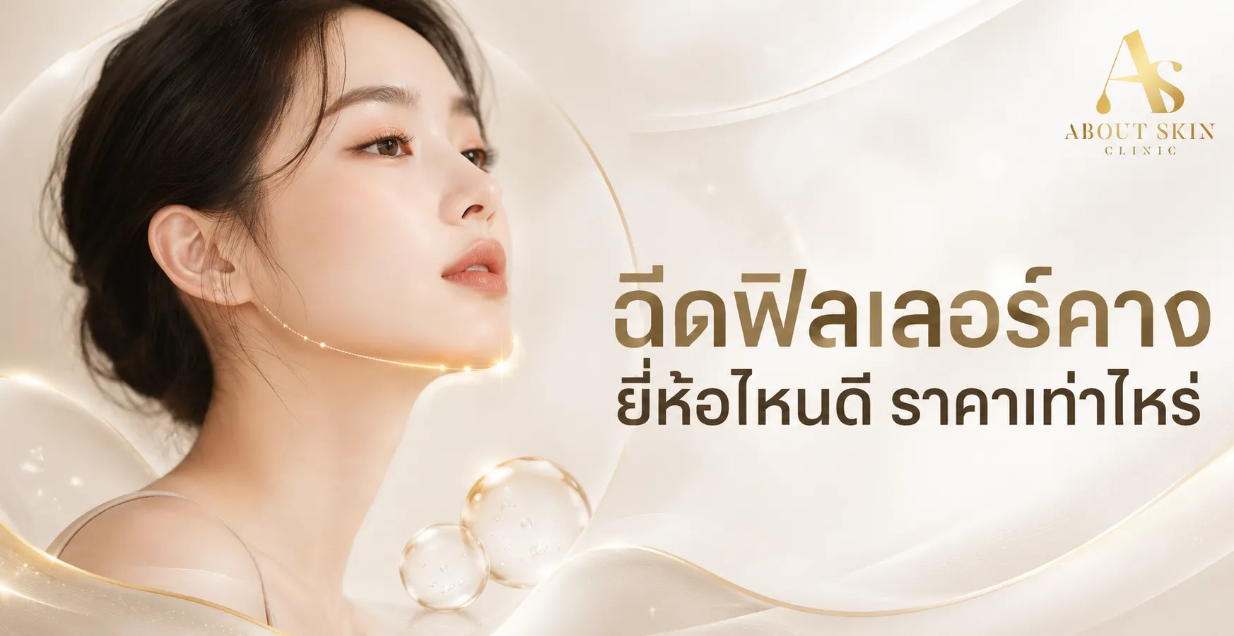 ภาพประกอบบทความ ฉีดฟิลเลอร์คาง ยี่ห้อไหนดี ราคาเท่าไหร่ - About Skin Clinic