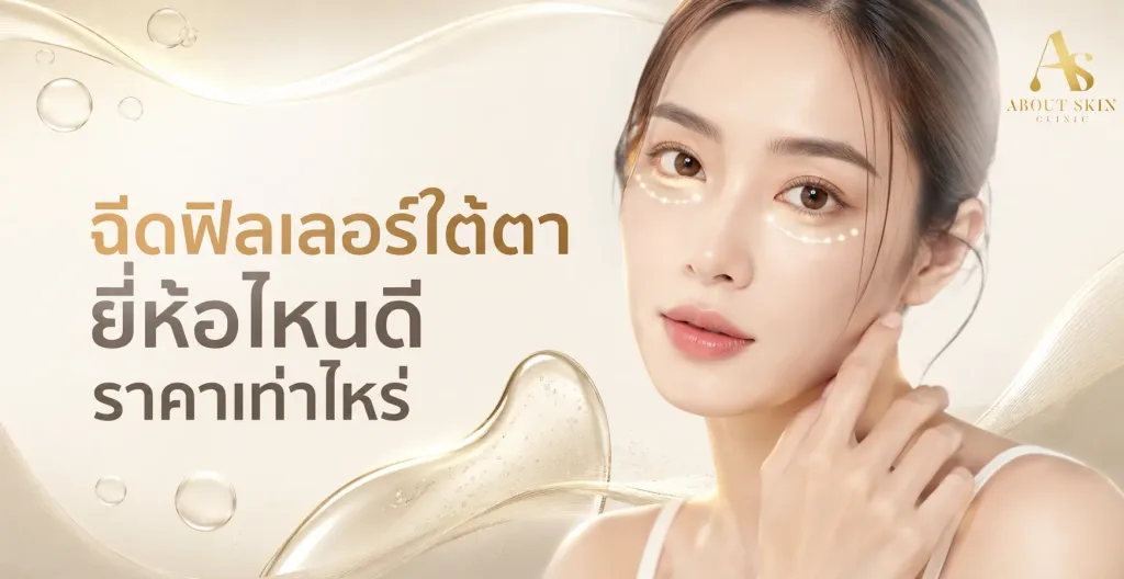 ภาพประกอบบทความ ฉีดฟิลเลอร์ใต้ตา ยี่ห้อไหนดี ราคาเท่าไหร่ - About Skin Clinic