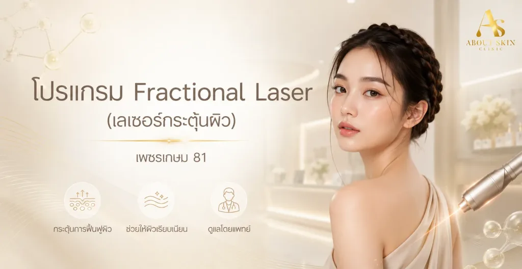 ภาพประกอบบทความ โปรแกรม Fractional Laser (เลเซอร์กระตุ้นผิว) เพชรเกษม 81 - About Skin Clinic
