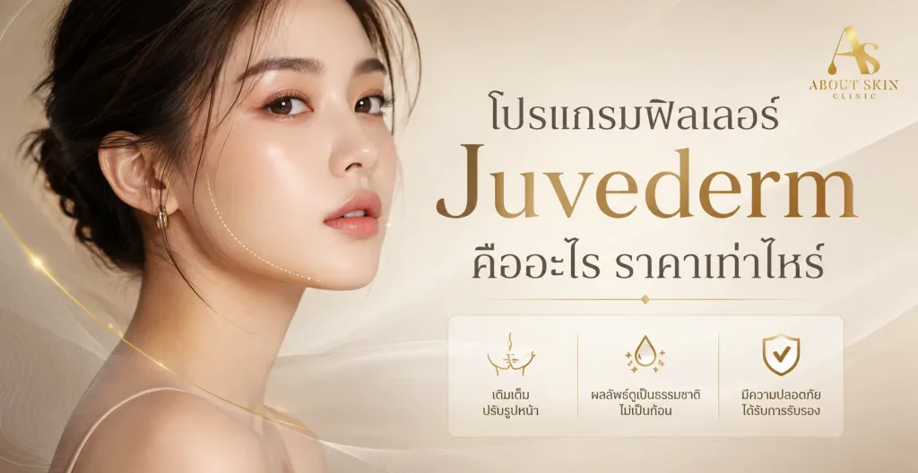 ภาพประกอบบทความ โปรแกรมฟิลเลอร์ Juvederm คืออะไร ราคาเท่าไหร่ - About Skin Clinic