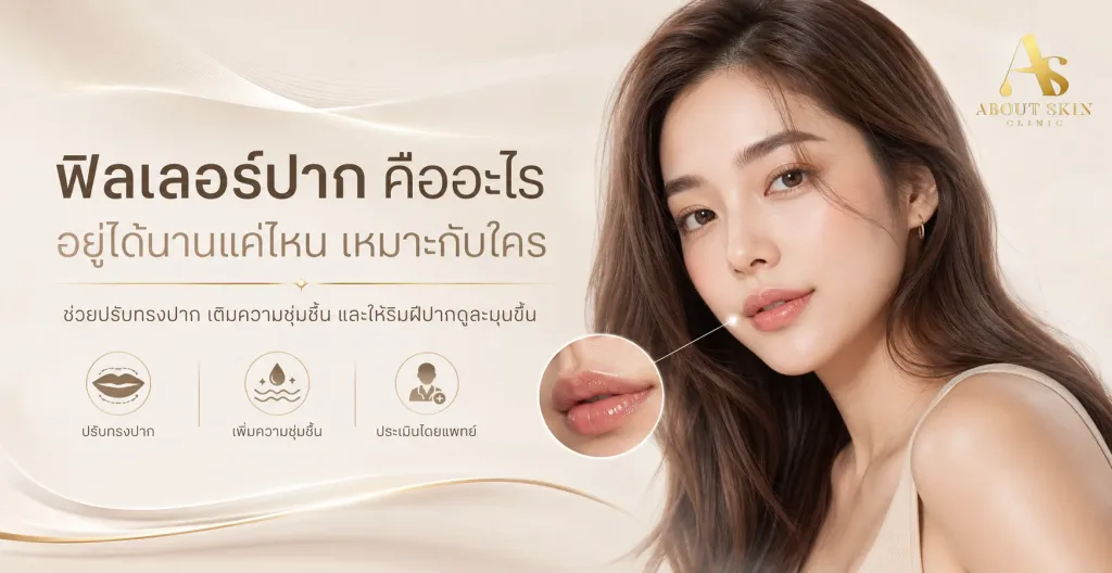 ภาพประกอบบทความ ฟิลเลอร์ปาก คืออะไร อยู่ได้นานแค่ไหน - About Skin Clinic