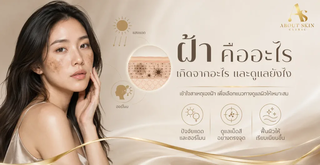 ภาพประกอบบทความ ฝ้า คืออะไร เกิดจากอะไร หายขาดได้ไหม - About Skin Clinic
