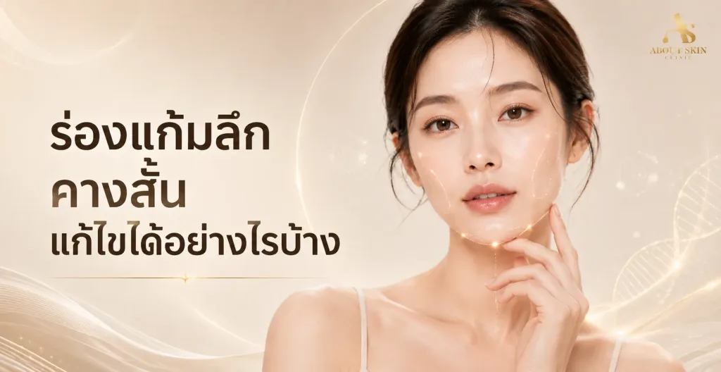 ภาพประกอบบทความ ร่องแก้มลึก คางสั้น แก้ไขได้อย่างไรบ้าง - About Skin Clinic