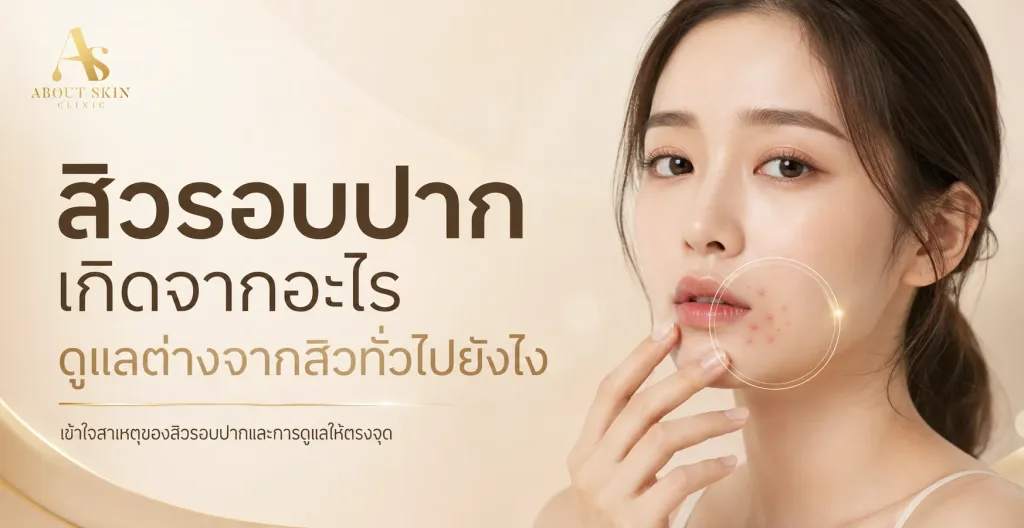 ภาพประกอบบทความ สิวรอบปาก เกิดจากอะไร ดูแลต่างจากสิวทั่วไปยังไง - About Skin Clinic