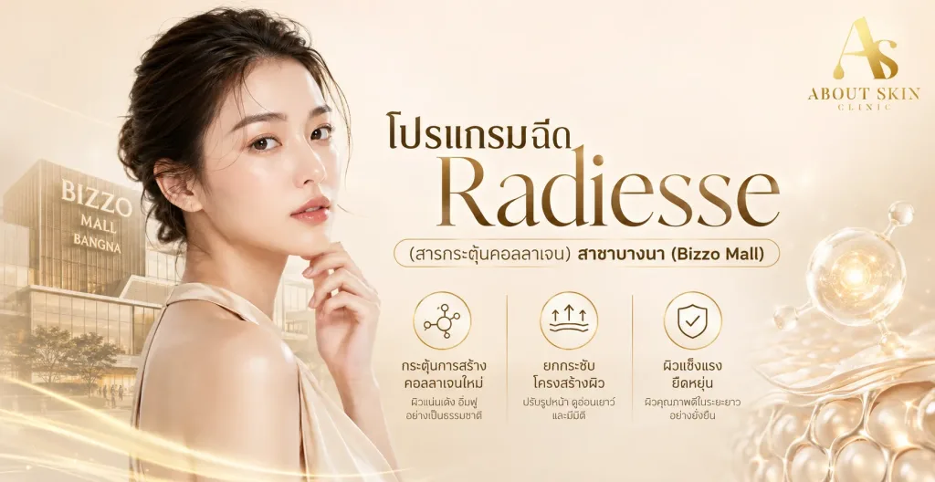 ภาพประกอบบทความ โปรแกรมฉีด Radiesse (สารกระตุ้นคอลลาเจน) สาขาบางนา (Bizzo Mall) - About Skin Clinic