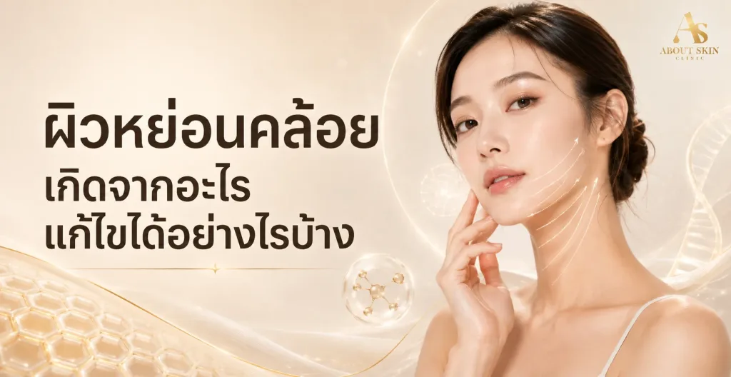 ภาพประกอบบทความ ผิวหย่อนคล้อย เกิดจากอะไร แก้ไขได้อย่างไรบ้าง - About Skin Clinic