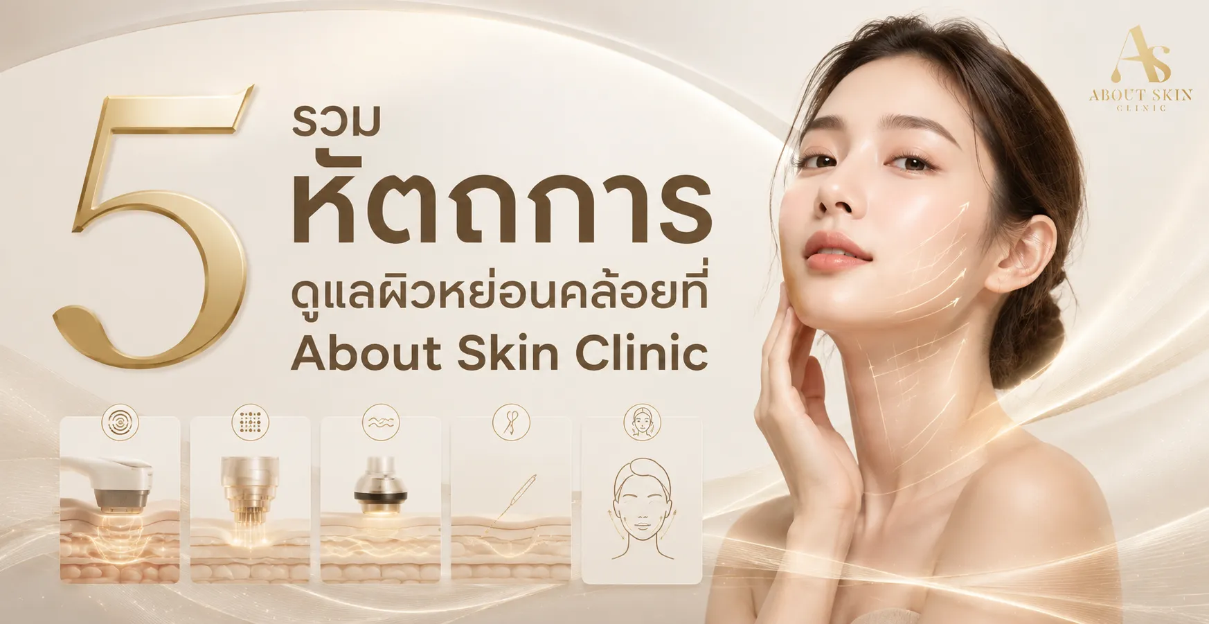 ภาพประกอบบทความ รวม 5 หัตถการดูแลผิวหย่อนคล้อยที่ About Skin Clinic - About Skin Clinic
