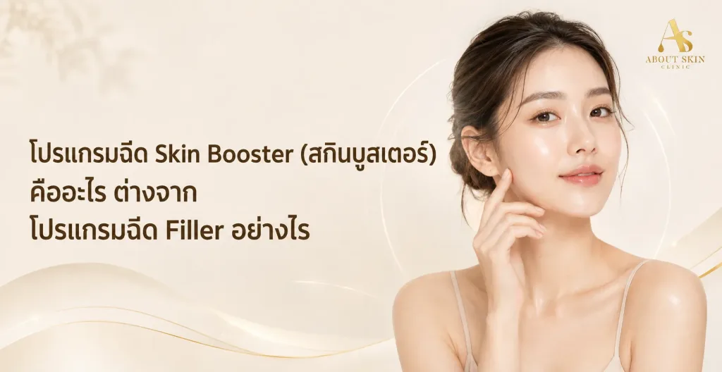 ภาพประกอบบทความ โปรแกรมฉีด Skin Booster (สกินบูสเตอร์) คืออะไร ต่างจาก โปรแกรมฉีด Filler อย่างไร - About Skin Clinic