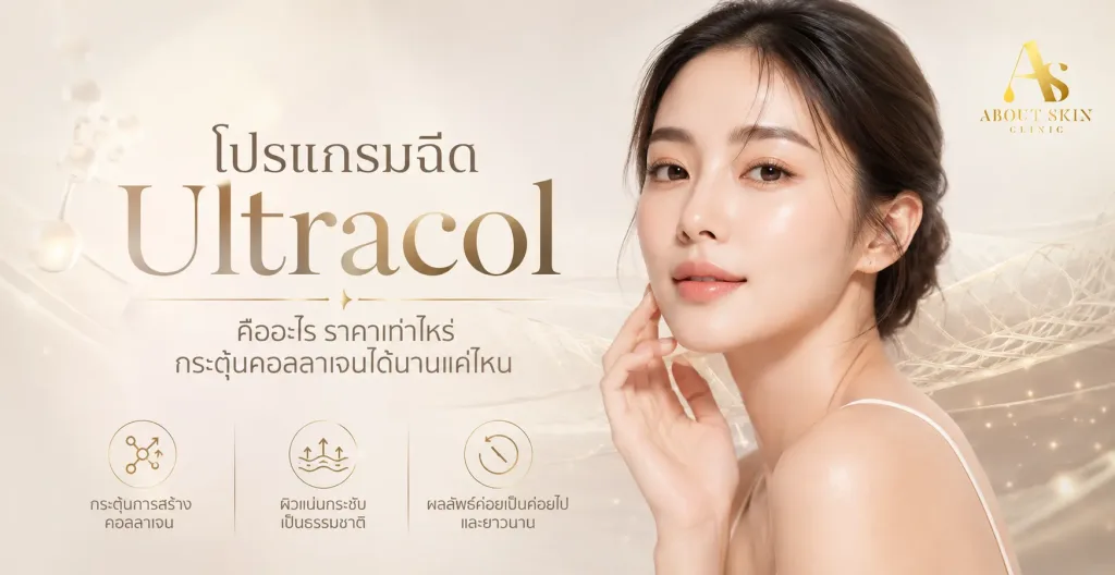 ภาพประกอบบทความ โปรแกรมฉีด Ultracol คืออะไร ราคาเท่าไหร่ กระตุ้นคอลลาเจนได้นานแค่ไหน - About Skin Clinic