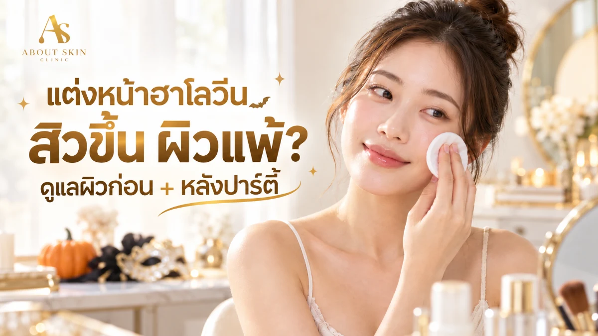 ภาพประกอบบทความ แต่งหน้าฮาโลวีนแล้วสิวขึ้น ผิวแพ้ - About Skin Clinic