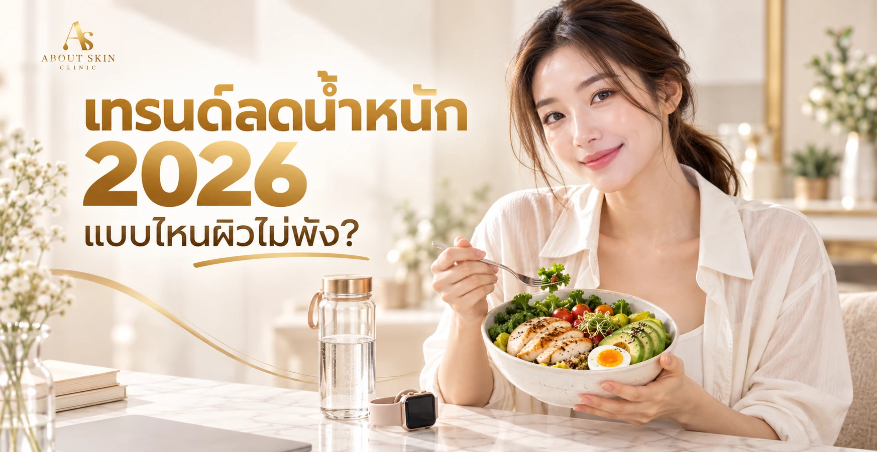 ภาพประกอบบทความ เทรนด์ลดน้ำหนัก 2026 กับผลต่อผิว - About Skin Clinic